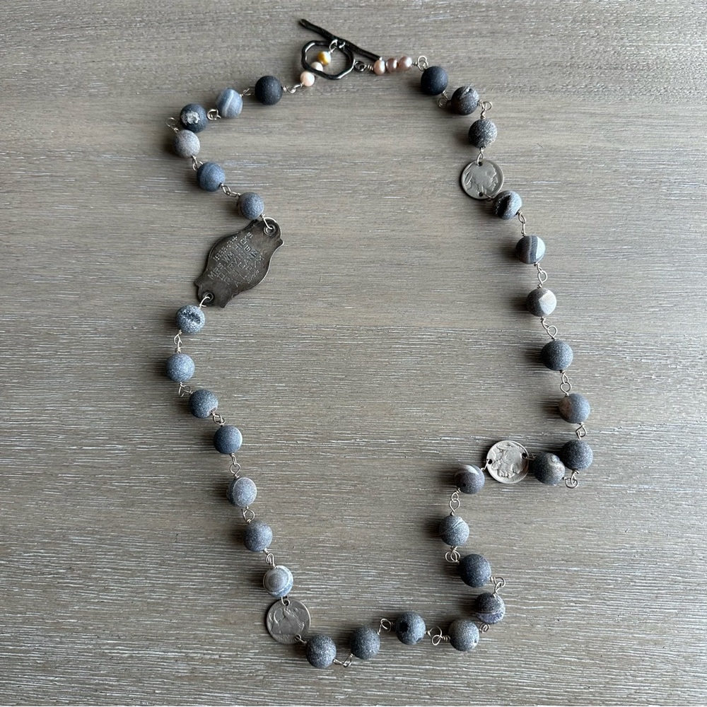 Long Gray Necklace
